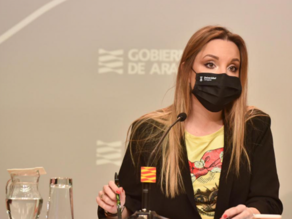 La consejera de Ciencia, Universidad y Sociedad del Conocimiento, Maru Díaz, durante la rueda de prensa de este martes
