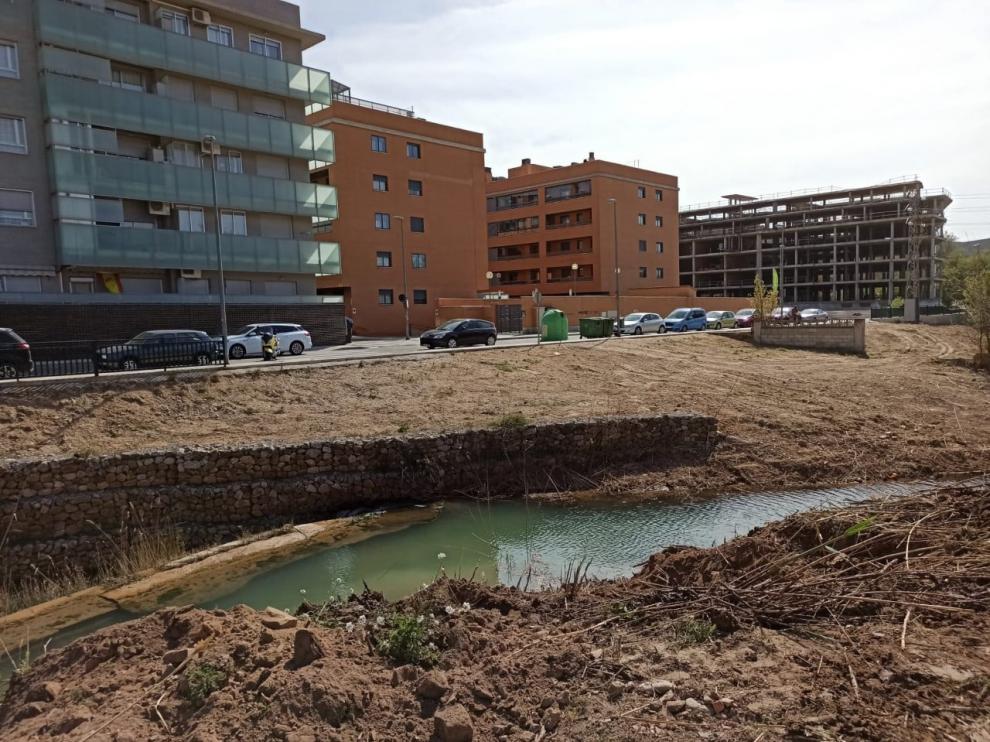 Imagen de las obras que se están realizando en las riberas de Cuarte.