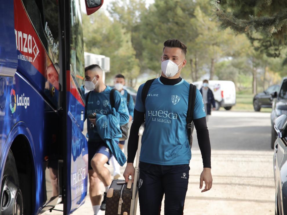 Álvaro Fernández, ya con la SD Huesca tras su destacada participación con España sub 21.