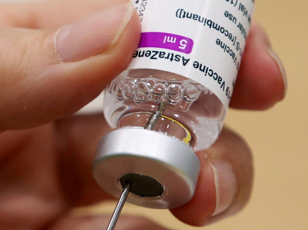 FILE PHOTO: Oxford/AstraZeneca's COVID-19 vaccine at a vaccination centre in Antwerp