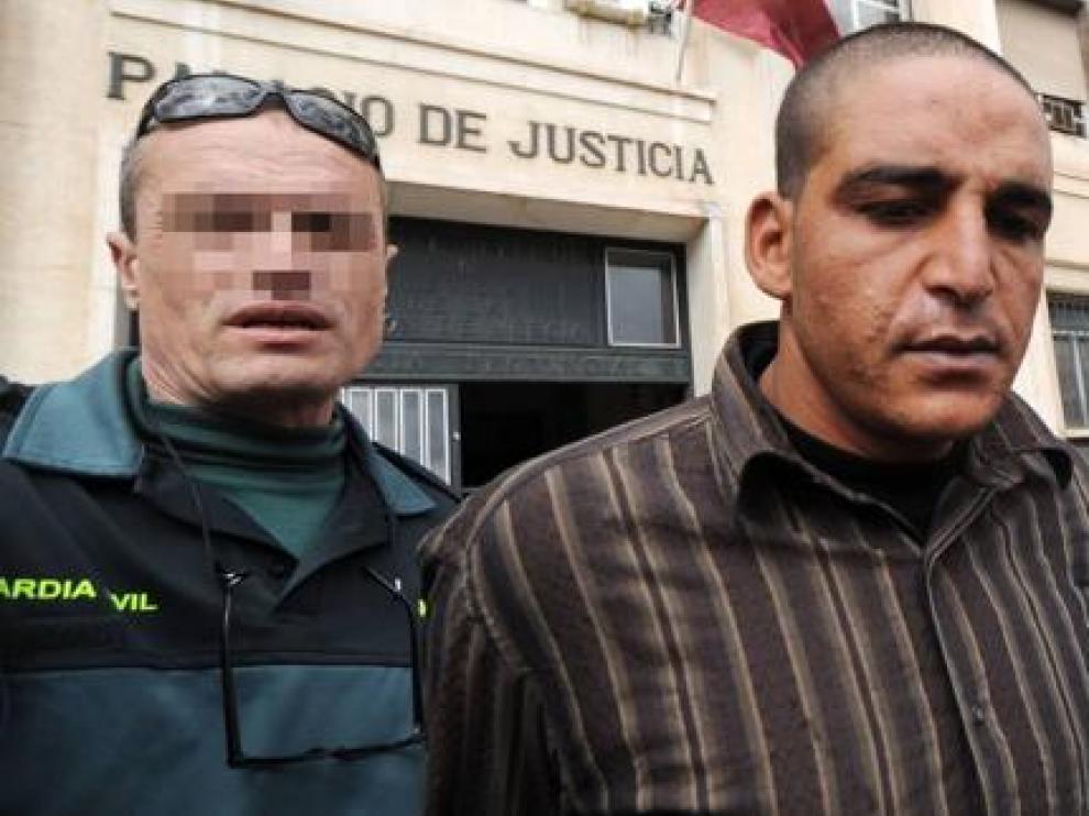 Tahar Ryad, cuando fue juzgado por el crimen de los Huertos en Murcia.