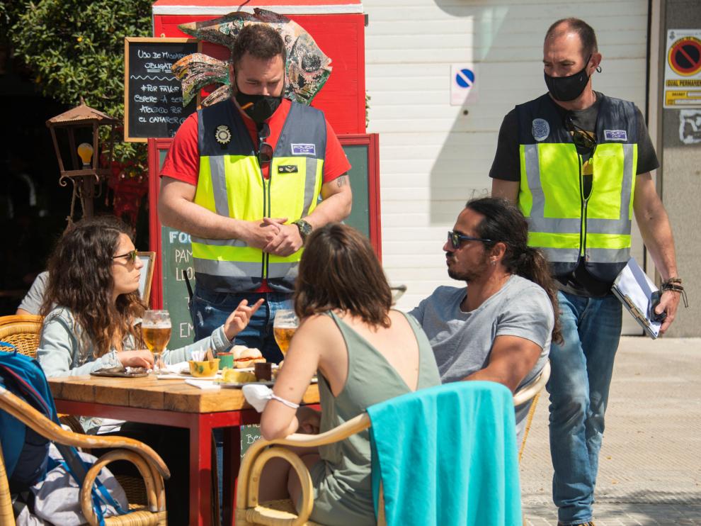 Turistas en Palma de Mallorca.