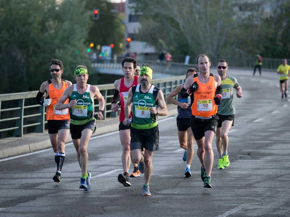 Imagen del último maratón y 10K celebrado en Zaragoza, en abril de 2019.