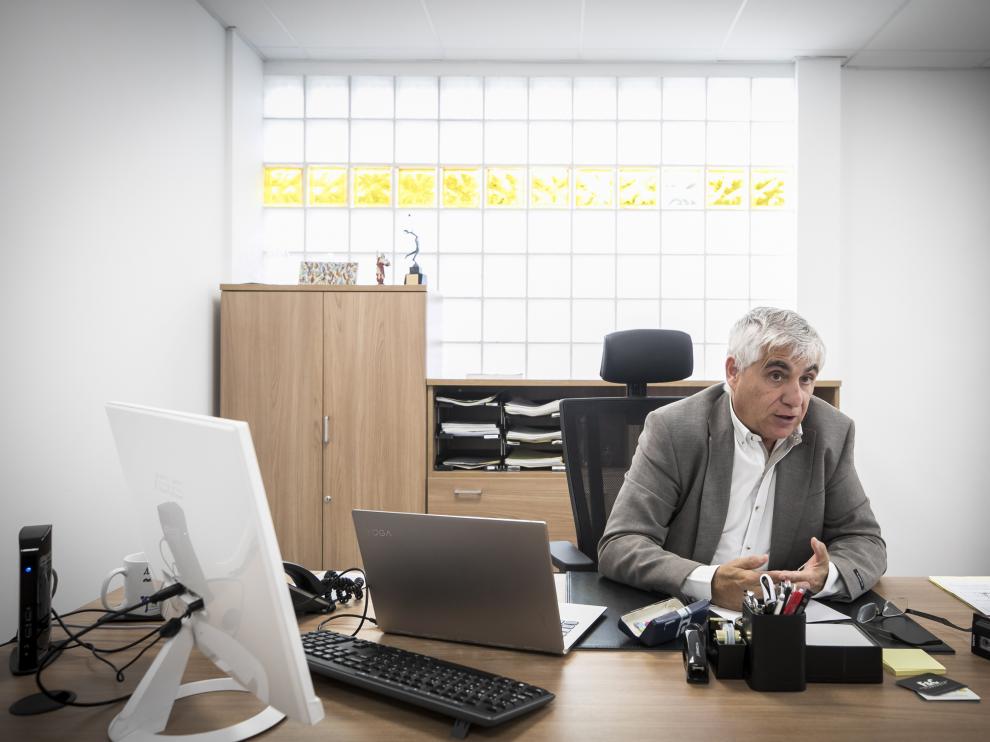 Antonio Flamenco, director general del grupo empresarial Flamen&Co, en sus oficinas en el barrio de Torrero.