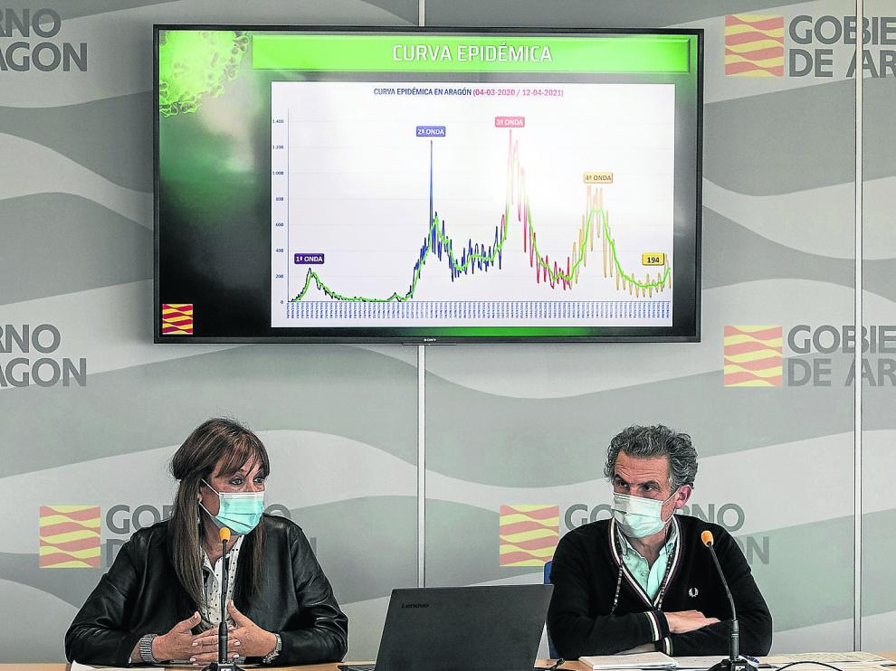 Sira Repollés y Francisco Javier Falo, este martes.
