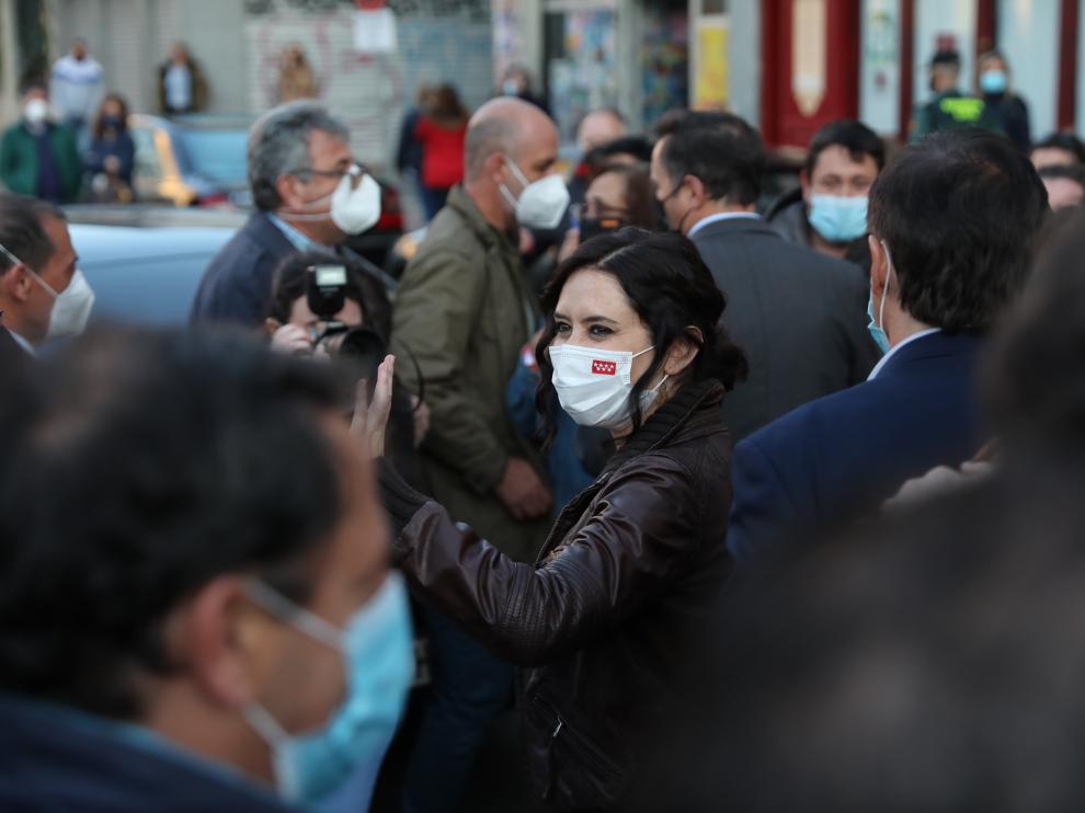 La presidenta de Madrid, Isabel Díaz Ayuso, en un acto de precampaña.