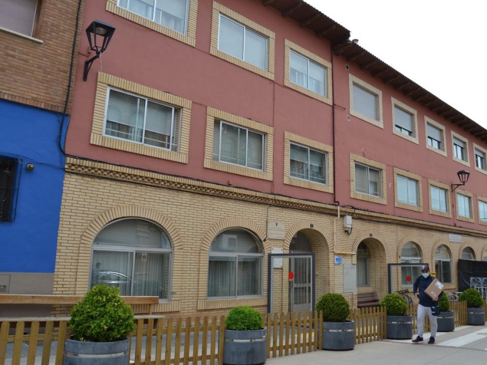 Fachada de la residencia de mayores San Sebastián de Mallén