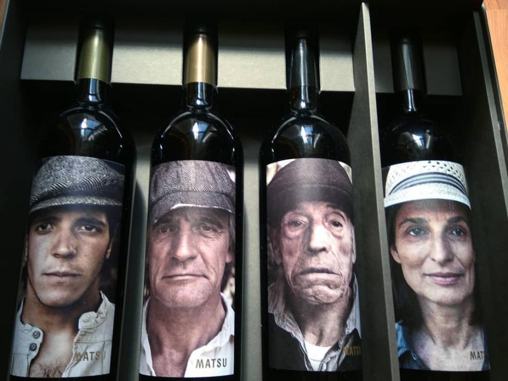 Las cuatro referencias de Matsu. A la derecha, el nuevo vino, La Jefa.