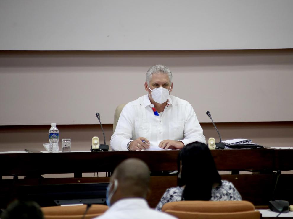 Miguel Díaz-Canel, en el congreso del PCC, en La Habana.