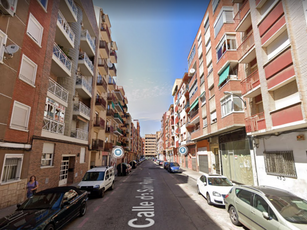 Una imagen de la calle de San Roque, en el barrio de Las Delicias de Zaragoza.