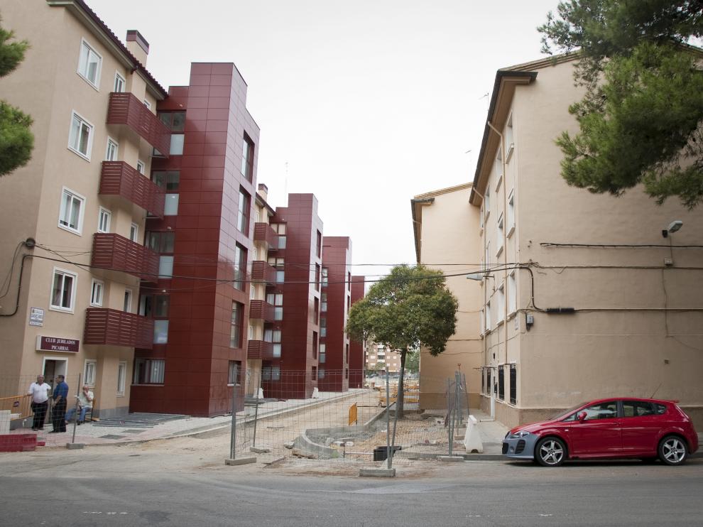 Viviendas rehabilitadas en el Picarral de Zaragoza.