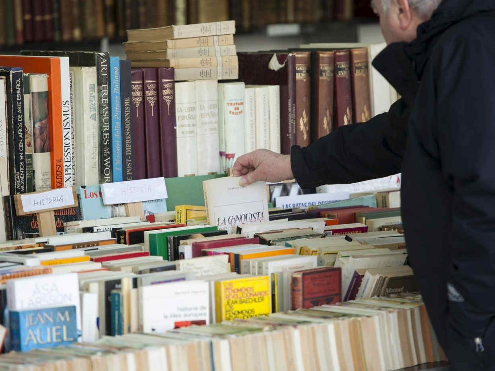 Feria del Libro viejo en Zaragoza.