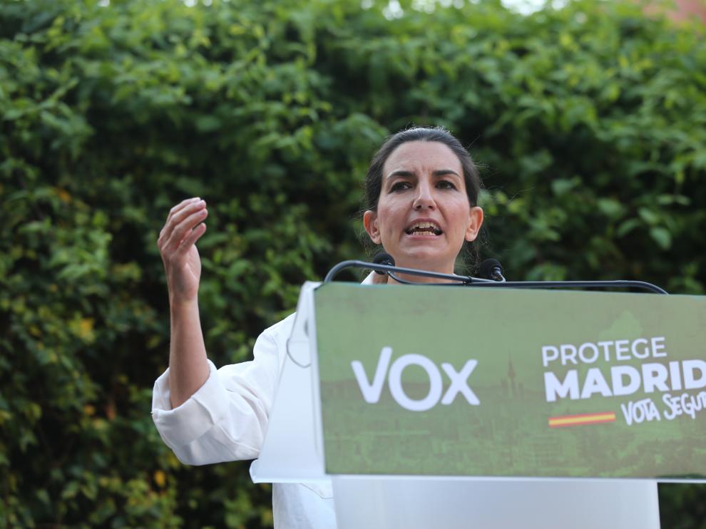 Rocío Monasterio, candidata de VOX a la presidencia de la comunidad de Madrid.