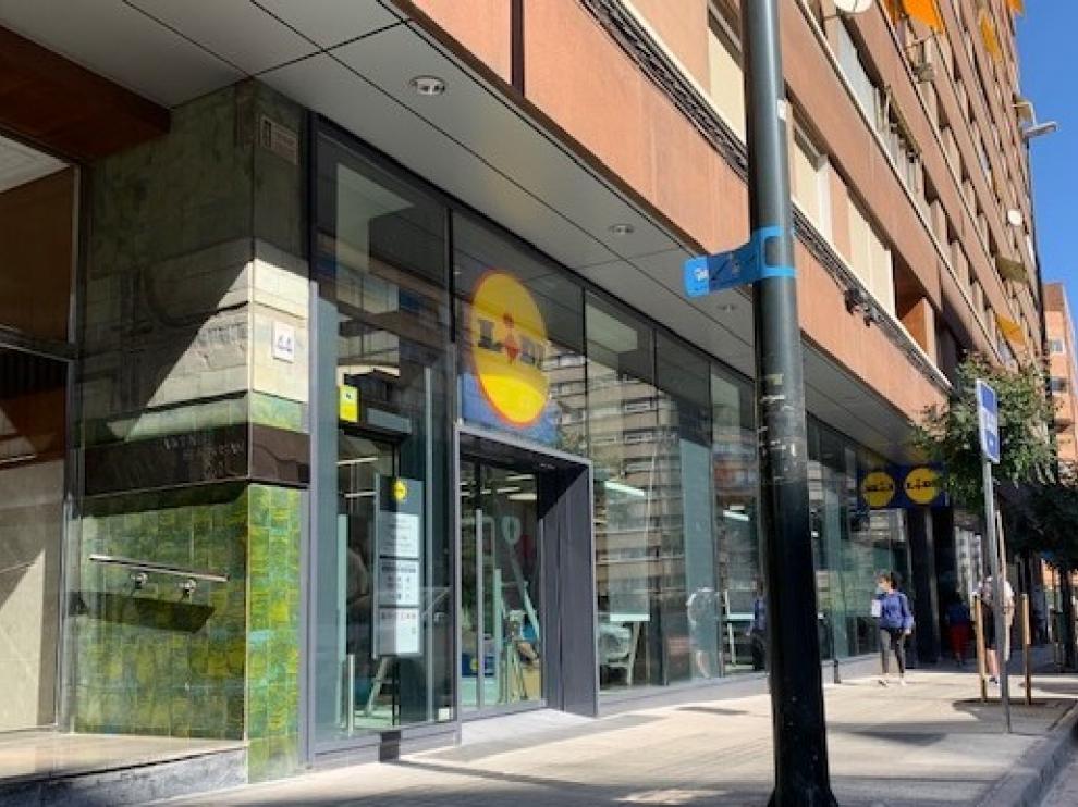 El nuevo establecimiento que abrió la cadena Lidl en septiembre del pasado año en Zaragoza.