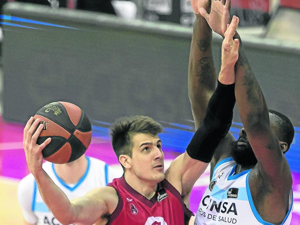 Nico Brussino, en el partido ante el Gipuzkoa.