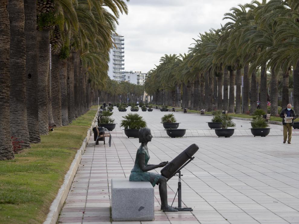 Imagen del paseo marítimo de Salou durante este pasado mes de enero.