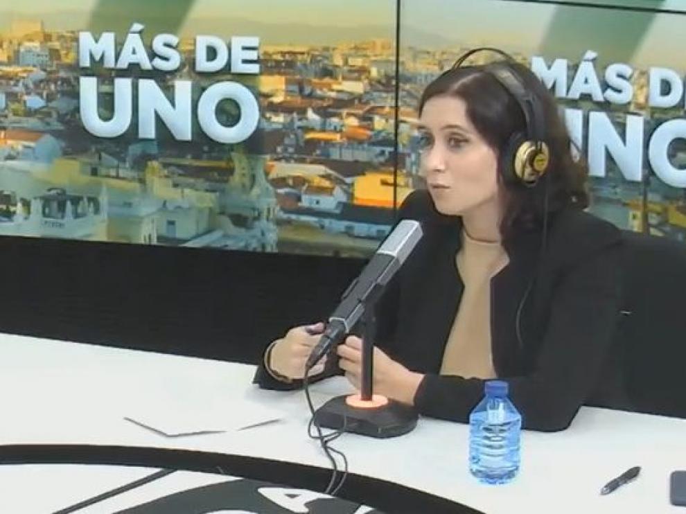 Entrevista a Díaz Ayuso en Onda Cero