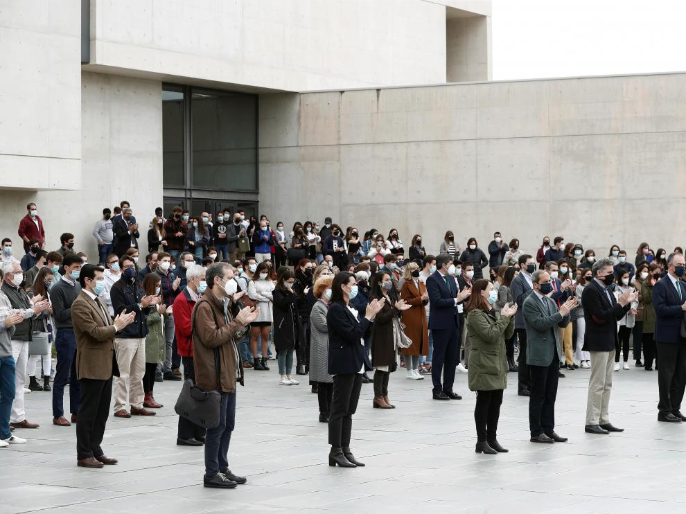 Minuto de silencio en Pamplona