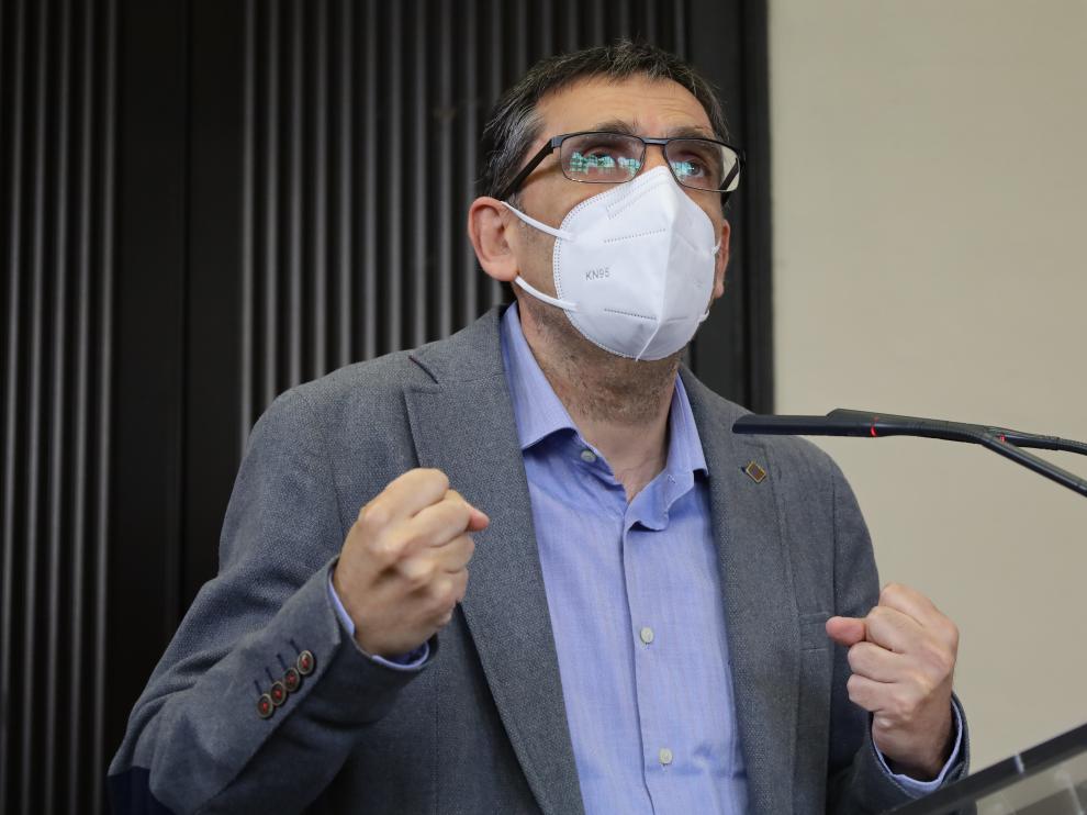 José Manuel García durante la presentación de su proyecto.