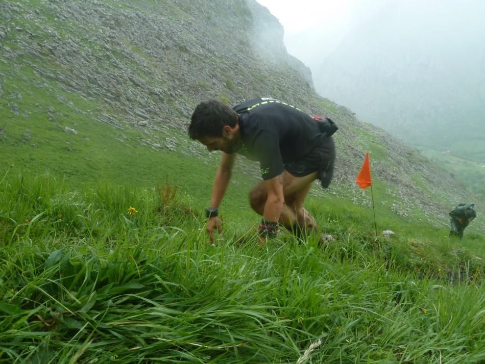 Corredores en una prueba de carreras por montaña