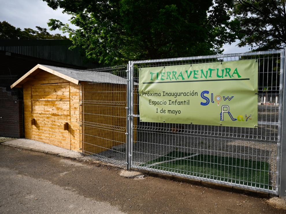 La nueva zona infantil en el Parque Deportivo Ebro.