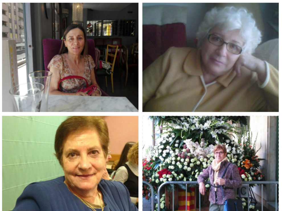 De izquierda a derecha y de arrhiba a abajo: Estefanía Escobar, Aurora Buil, Andresa Bailo y Rosa María Gimeno.