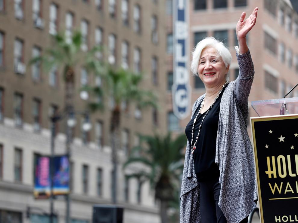 FILE PHOTO: Dukakis waves at the ceremony for the unveiling of her star on the Walk of Fame in Los Angeles