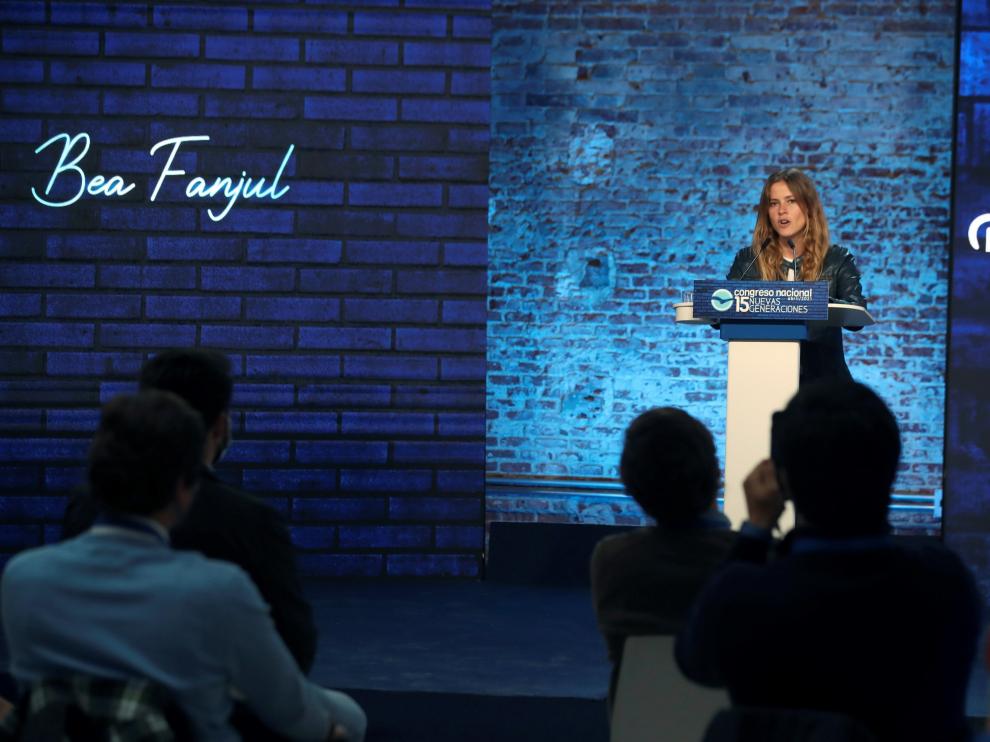 La presidenta de las Nuevas Generaciones del PP, Bea Fanjul.