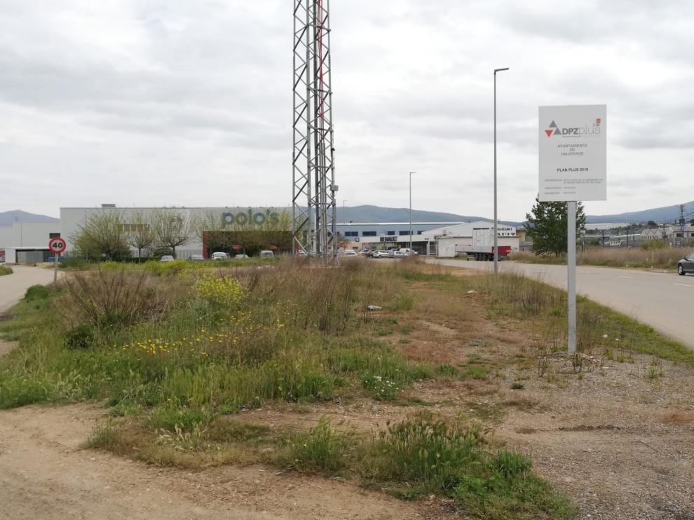 Parcela del polígono Mediavilla de Calatayud donde se llevarán acabo los proyectos