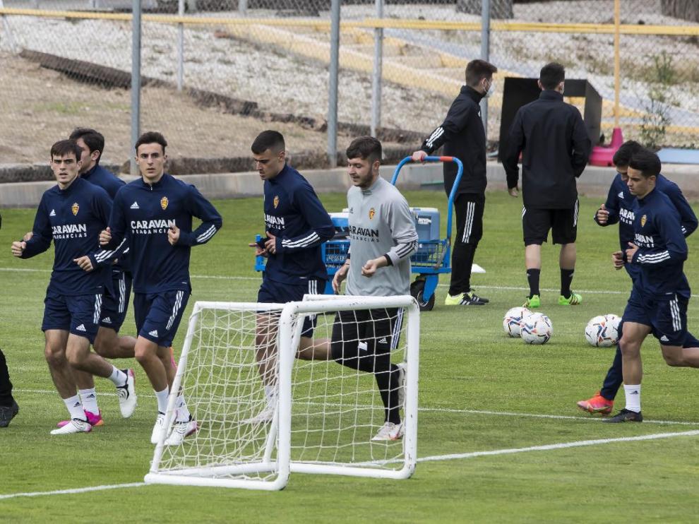 Imagen del entrenamiento del Real Zaragoza.