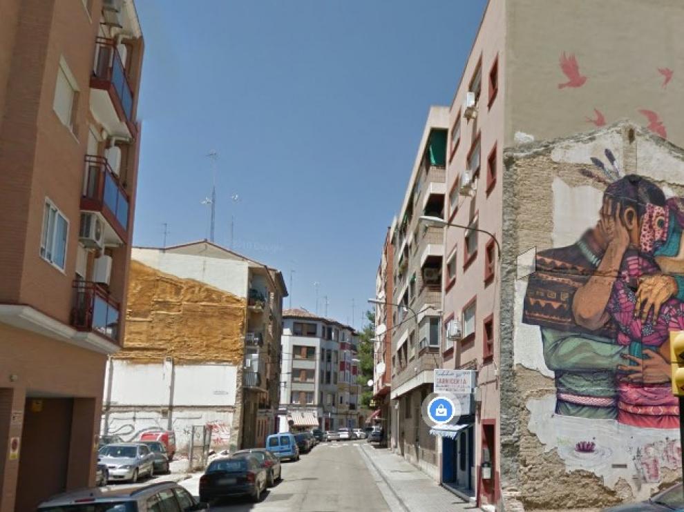 Vista de la calle Jacinto Corralé, en el barrio Jesús de Zaragoza