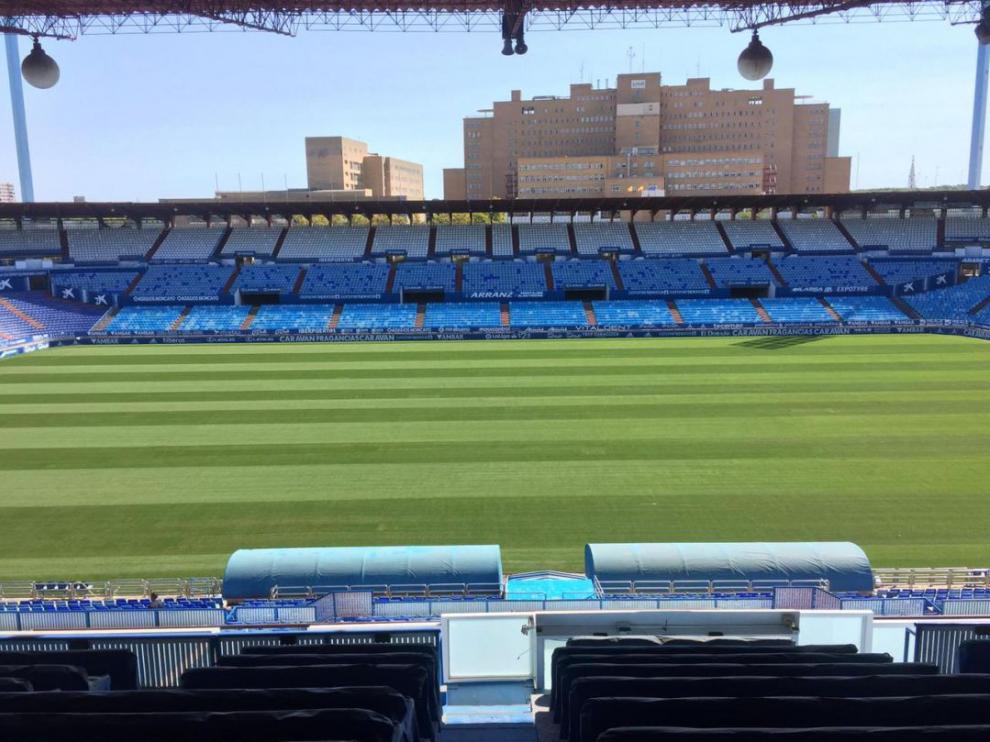 La Romareda, escenario del Real Zaragoza-Espanyol este sábado a las 18.15.