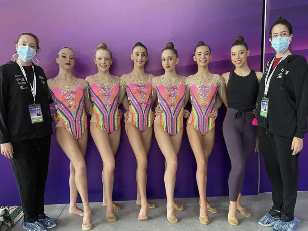 Inés Bergua, junto al resto de la selección nacional absoluta.