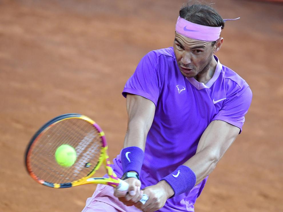 Nadal, en acción en el torneo de Roma