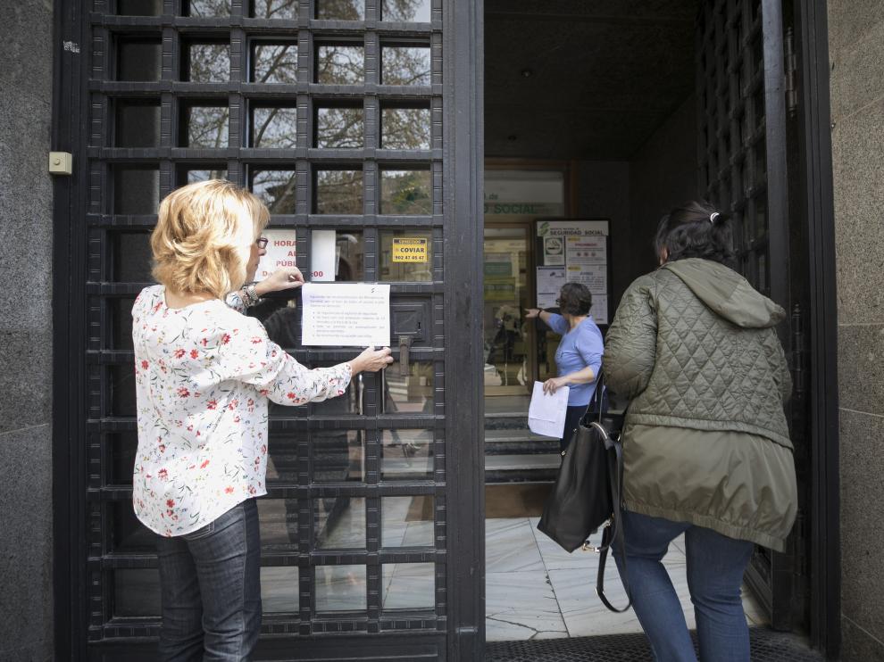 Oficina de la Seguridad Social en Zaragoza.