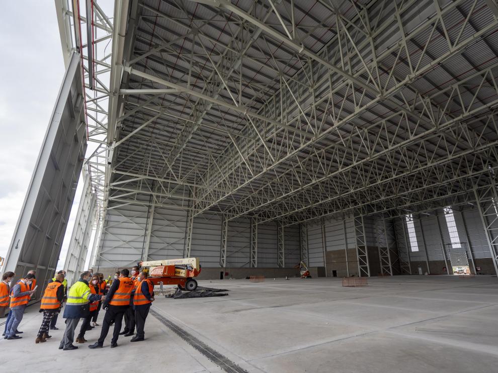 El hangar de pintura, el último equipamiento incorporado al aeropuerto de Teruel.