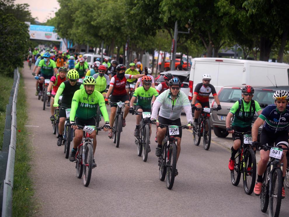 La marcha cicloturista BTT HU 108 contó con 300 participantes.