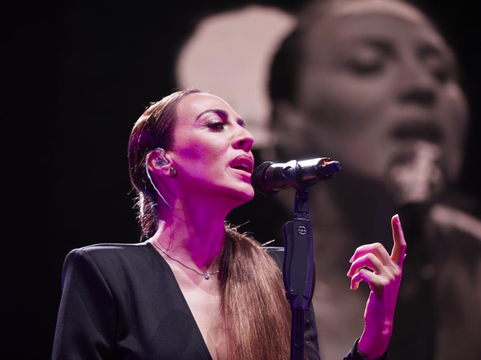 Mónica Naranjo durante el concierto de este sábado