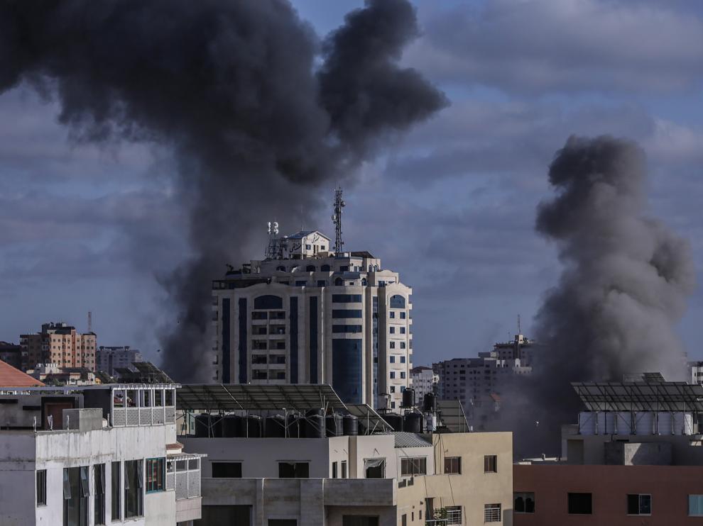 Bombardeos en Gaza.