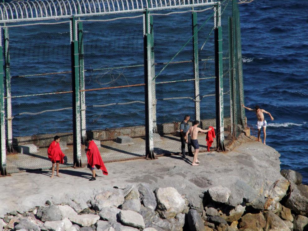 Llegada masiva de migrantes a Ceuta.