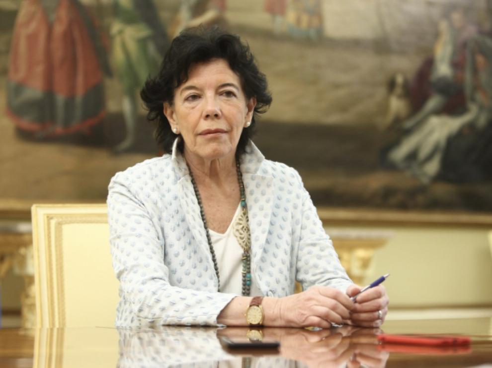 La ministra de Educación y Formación Profesional, Isabel Celaá