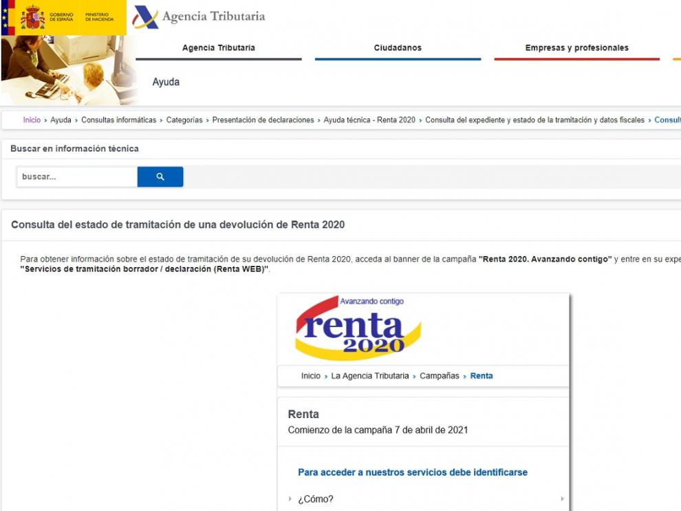 Consulta el estado de la declaración de la Renta en la web de la Agencia Tributaria