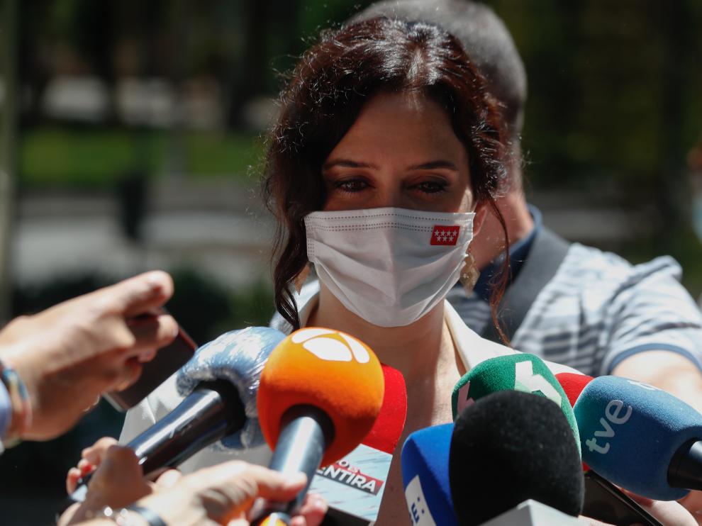 La presidenta en funciones de la Comunidad de Madrid, Isabel Díaz Ayuso