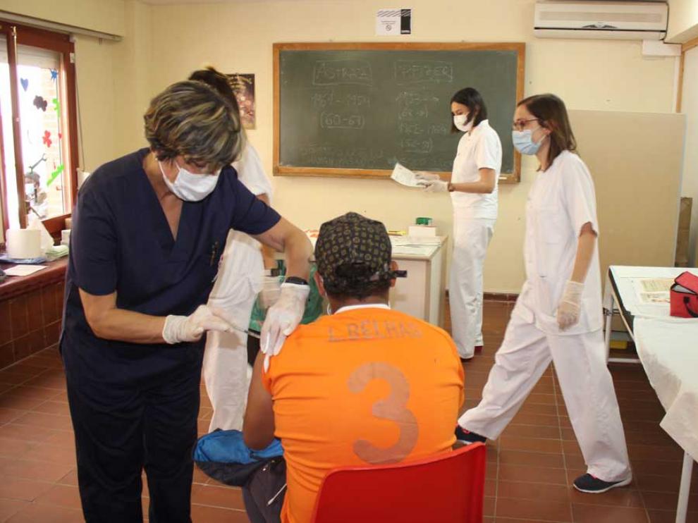 Vacunación en Caspe
