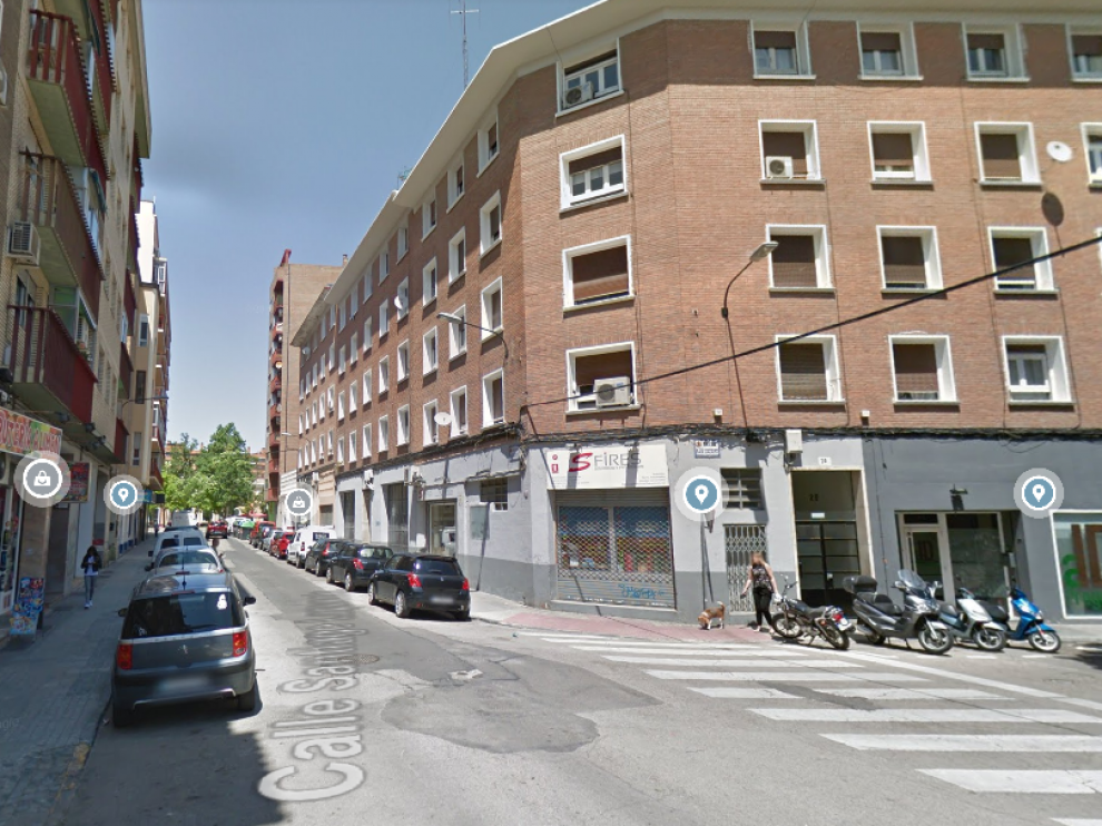 Calle de Santiago Lapuente, en el barrio Jesús de Zaragoza.