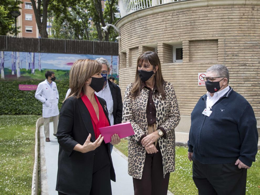 Visita de Sira Repollés al hospital San Juan de Dios de Zaragoza