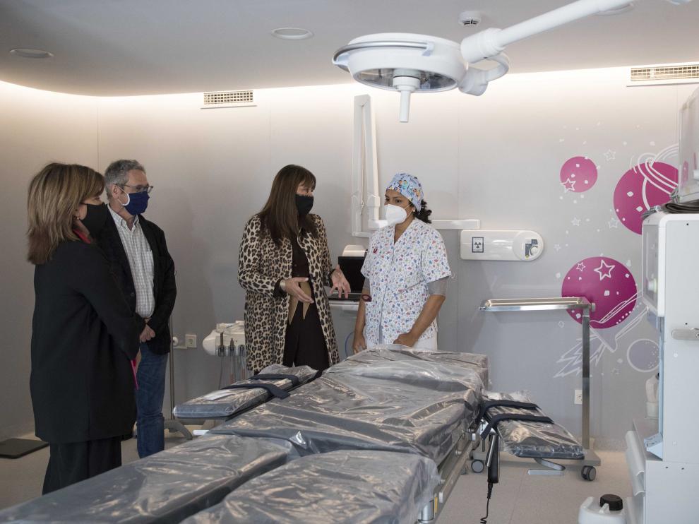 Visita de Sira Repollés al hospital San Juan de Dios de Zaragoza