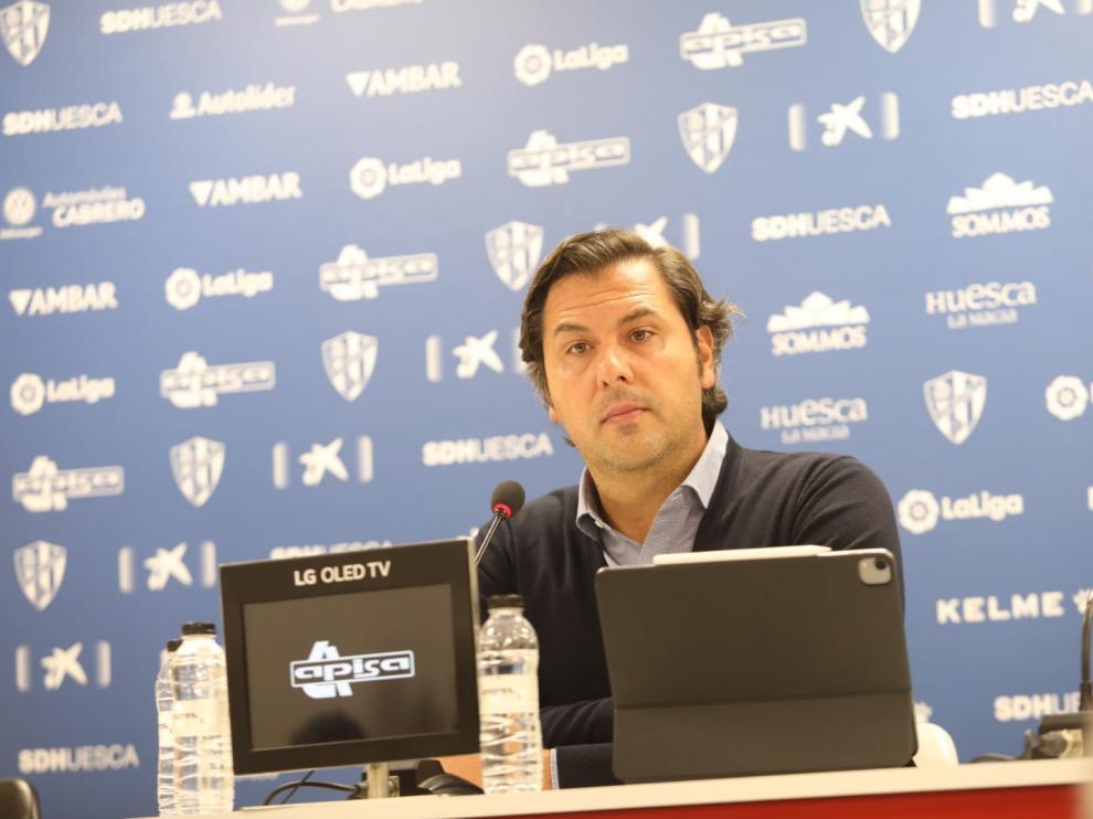 Rubén García, durante la rueda de prensa de este miércoles.