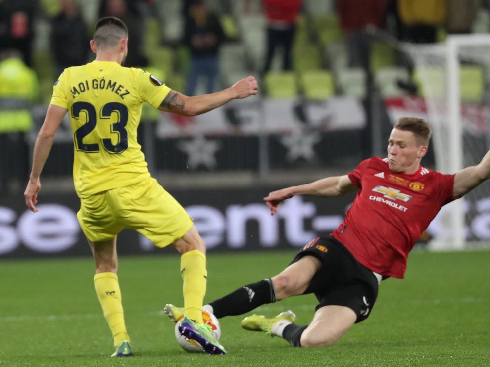 Moi Gómez disputó la final del miércoles ante el Manchester United.