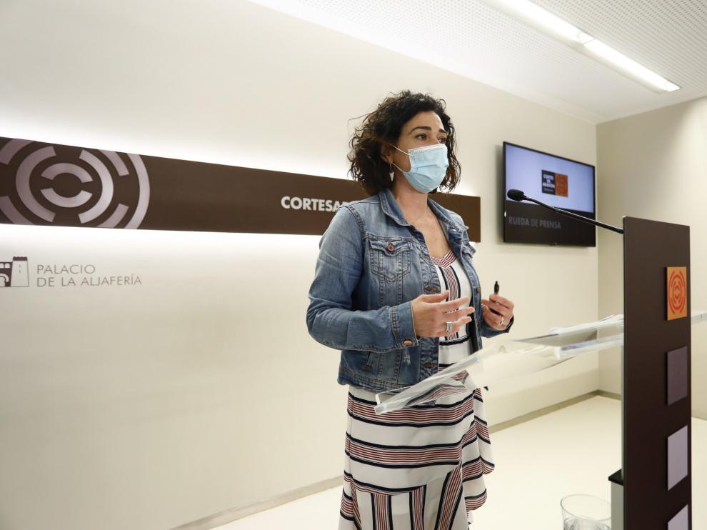 Rueda de prensa de Erika Sanz en Zaragoza
